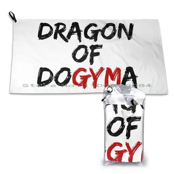 Dragon Dogyma ( Juoda ) Greitai Sausą Rankšluostį Sporto Salė Sporto Vonia Nešiojamų Logotipas Chester Bennington 