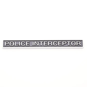 EIDRAN 13x1.4x0.5cm Universalus POLICIJOS INTERCEPTOR ABS Logotipas Ženklelis Automobilių Kamieno Kūrybos Lipdukas