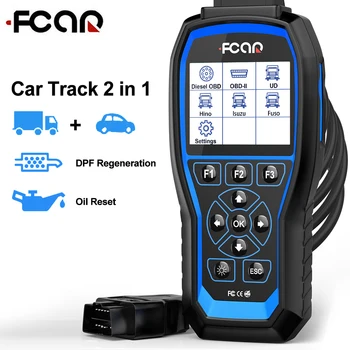 Fcar F506 Pro OBD2 Skaneris Sunkiųjų Dyzelinių Sunkvežimių, DPF Regeneracija Naftos iš Naujo OBD2 Automobilių 2 in 1 Automobilių Scanner Diagnostikos Įrankis