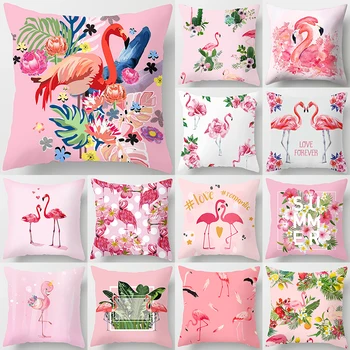 Flamingo Modelis Dekoratyvinės Pagalvėlės Užvalkalas Poliesterio, Pagalvėlė Apima, Mesti Pagalvės, Sofos, Apdailos Pillowcover 40517-3