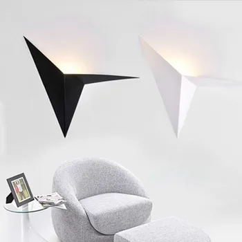 Formos Trikampis Sienos Lempos Miegamasis Studijų Viešbučio Svečių Kambarys Naktiniai LED Veidrodis Priekinis Žibintas Kūrybos Kaustytomis Geležies 