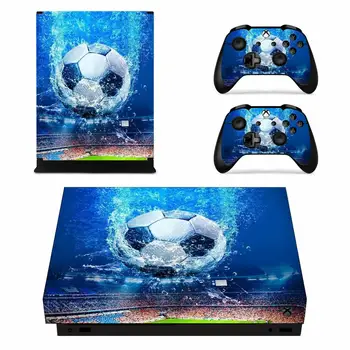 Futbolo Visiškai Padengti Odos Konsolės & Valdytojas Decal Lipdukai Xbox One X Odos, Vinilo Lipdukai