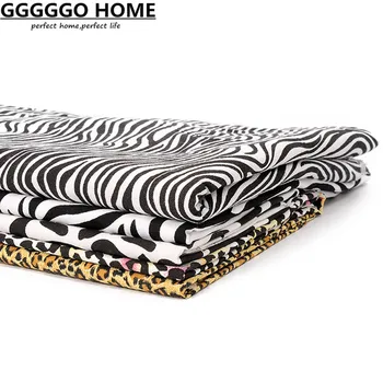 GGGGGO NAMŲ,medvilnės/poliesterio Zebras, leopardas spausdinti drobės audinys pagalvėlės/sofa/užuolaidos/maišas/batai/namų dekoravimas