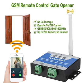 GSM Vartų Atidarymo GSM Nuotolinį Jungiklį RTU5024 Garažas Sūpynės Stumdomas Vartai Opener Nuotoliniu Valdymo On/Off Jungiklis Prieigos Durų Atidarytuvas