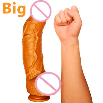 HOWOSEX 29*6cm Milžinišką Didelis Minkštas Silikoninis Tikroviškas Dildo Moterų Didžiulis Penis Lesbiečių Žaislai Netikras Penis Sekso Įrankiai Suaugusiųjų Sekso Žaislai