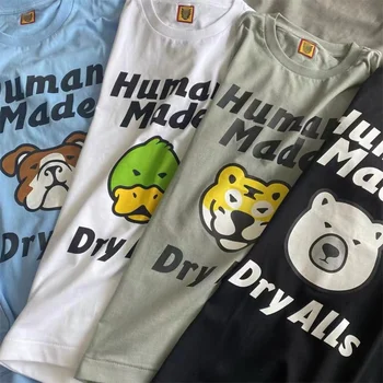 Ilgomis Rankovėmis Žmogaus Pagaminti Marškinėliai Vyrams, Moterims, Šuo, Antis Tigras, Meška Logo Tee Grafinis Atspausdintas Atsitiktinis Viršūnės