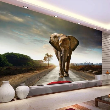 Individualizuotos fono paveikslėlį 3d freskos dramblys dekoratyvinis dažymas kambarį miegamojo sienos freskos dokumentai namų dekoro papel de sumalti tapetai
