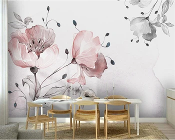 Individualizuotos fono paveikslėlį 3d Šiaurės minimalistinio akvarelė gėlės mažų šviežių miegamojo sienos fone kambarį miegamojo tapetai обои