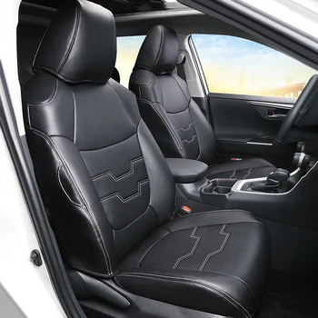 Individualų Visiškai Apsuptas Automobilių Sėdynių užvalkalai Nustatyti Toyota RAV4 Hibridas. 2019 m. 2020 2022 Auto Interjero Pagalvėlė Raštas Priedai