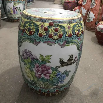 Jingdezhen Keramikos Stalo Handpainted Senovės Pink Peony Gėlių Lauko tualetą namuose, porceliano ir keramikos išmatose