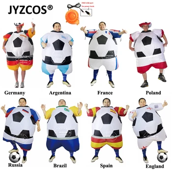 JYZCOS Rusijos Futbolo Žaidėjas Pripučiamas Kostiumas Kamuolys Kostiumas Helovinas Kostiumų Suaugusiems Futbolo Fancy Dress Kostiumai
