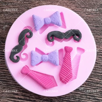 Kaklaraištis silikono formų džentelmenas apdailos minkštas pelėsių Tortas Dekoravimo Pelėsių gimtadienio torto formos šokolado gumpaste liejimo formos