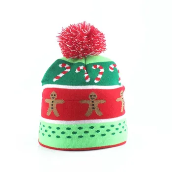 Kalėdų Skrybėlę Medvilnės Megzti Beanie Skrybėlių Vaikams, Vaikų Žieminė Kepurė Kalėdų Dovanos Šalis Dekoro Naujieji Metai 2019