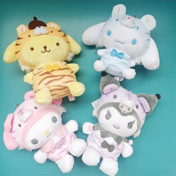 Kawaii Sanrio Melodija Hello Kitty Pliušinis Žaislas, Lėlė Animacinių Filmų Anime Mielas Minkštas Iškamša Vaikų Pakabukas Apdailos Gimtadienio Dovana