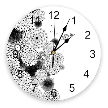 Kiaulpienių Žiedų Sieniniai Laikrodžiai Trumpas Projekto Silent Namų Kavinė Biuro Sienų Dekoras Laikrodžiai už Virtuvės Sienos Meno Dideli Sieniniai Laikrodžiai 25cm