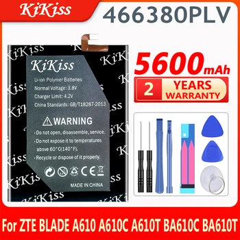 KiKiss Pakeitimo 5600mAh 466380PLV Baterija ZTE Blade A610 A610C A610T BA610C BA610T BA612 A330 Mobille Telefono Baterijos