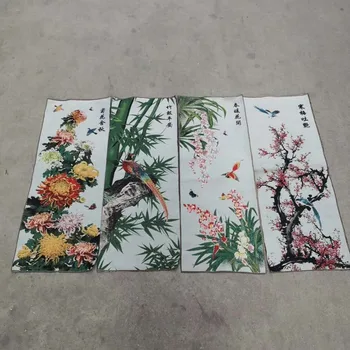 Kinijos boutique kolekcija thangka siuvinėjimo keturis gabalus (mei lan zhu bį) nuotrauka NR.1-NE.3