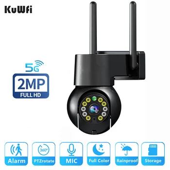 KuWFi 2MP, IP Kameros 1080P Lauko WiFi Kamera Spalvotas 4X Skaitmeninis Priartinimas 