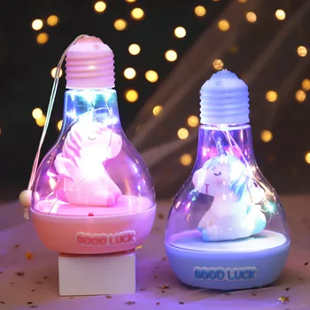 Kūrybiškumo Kūdikis Naktį Šviesos diodų (LED) Vienaragis Lemputės Nuotaika Šviesos Darželio Lempa Puikiai tinka Vaikams Dovanų Miegamojo Puošimas Naktį Žibintai Naujas