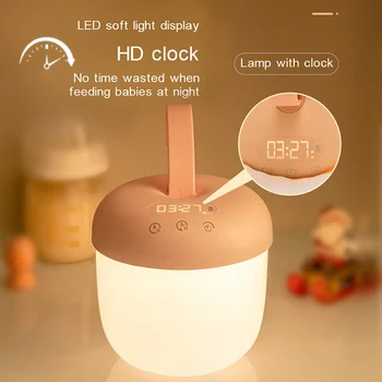 LED nakties šviesos trijų spalvų reguliuojamas jutiklinį jungiklį laikas nuotolinio valdymo pultas USB įkrovimo nešiojamas kūdikio miegamojo darbastalio apdaila