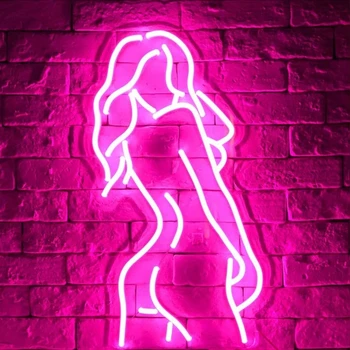 LED Neonas Pasirašyti Moterų Modelis Akrilo Sienos Lempos Kabo Kūno Neoninės Šviesos, Baras Šalies Klubas Namuose Miegamojo Puošimas Kalėdų Dovanų Šalis