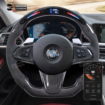 LED Rezultatų Vairas Ekranas Suderinamas su BMW Z4 + 100% Realių Anglies Pluošto