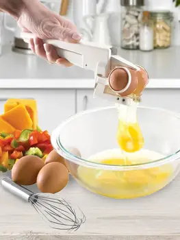 Lengva Kiaušinių Krekingo/Tarpine, Kišeninis Kiaušinių Separatorius Kiaušinių Atidarytuvas Egg Breaker Virtuvė Įtaisą Įrankis, Kiaušinių W