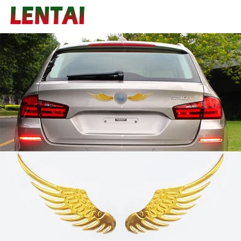 LENTAI 1Set Automobilių Lipdukai Metalo 3D angelo Sparnu Optikos Dėl Citroen C4, C5 Kia Cerato Sorento Ceed Opel Astra H J G Insignia 2017