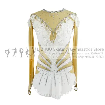 LIUHUO Ledo Čiuožimo suknelė Moterų, mergaičių Ritminių triko veiklos dėvėti Meno Dailiojo Čiuožimo suknelė Baleto Šokio Kostiumai