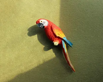 Macaw Papūga Paukštis, Brazilija Turizmo Kelionių Suvenyrų 3D Dervos Šaldytuvas Magnetas Amatų DOVANŲ IDĖJOS