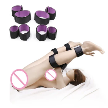 Manyjoy Purpurinis Erotiniai Priedai Antrankiai Sekso Žaislų už Poros BDSM Bondage Apribojimų Moterų Kulkšnies Rankogaliai Suaugusiųjų Žaidimas Produktas
