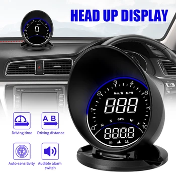 Mayitr 1pc Head Up Display LED Auto Spidometras Pažangi Skaitmeninio Signalo Priminimas GPS Automobilių Reikmenys Visiems Automobiliams