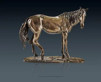 Mesti vario arklių dervos statula stovi arklys rankdarbių skulptūra 