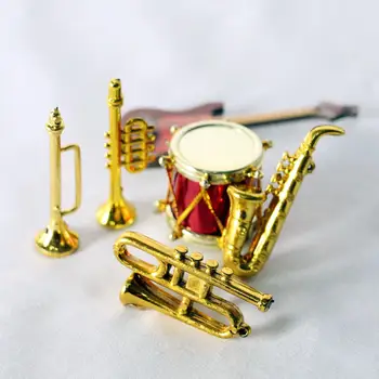 Mini Lėlių Muzikos Instrumentas, Miniatiūriniai Baldai Trimitas Vaikams