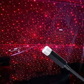 Mini Star Projektorius Naktį Šviesos Nešiojamas USB Powered Auto Stogo Šviesos Atmosferą, Rekvizitas, Namo Apdaila už Kambarį Šalis