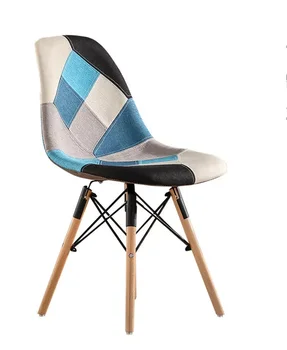 Modernaus Stiliaus Minkštų Pusėje Audinio Kėdės, Valgomojo Kėdės Kratinys Multi-pattern, Natūralaus Medžio, Kojos Valgomojo Kėdės