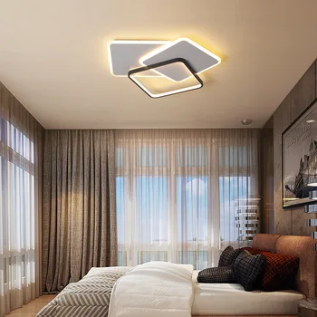 modernios kvadrato, stačiakampio kaimiškas flush mount lubų šviestuvai, led miegamasis šviesos armatūra krištolo sietynas, lubų