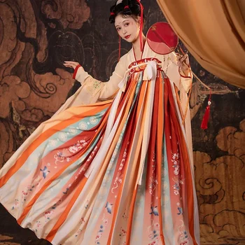 Moteris Senovės Kinų Tradicinių Drabužių Tango Kostiumą, Marškinius ir Suknelę Hanfu Kostiumas Autentiški Išsiuvinėti Kinų Stiliaus Kostiumas