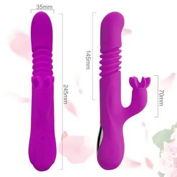 Moterų Sekso Dildo Rabbit Vibratorius 12 Greičių Vibracijos ir Rotacijos Sekso Žaislas Moterims G Spot Massager Klitorio Stimuliatorius Sexo