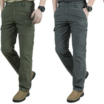 MXMA Multi-pocket Lauko Pėsčiųjų Kelnės Quick Dry Krovinių Kelnės Sportinės Kelnės Vyrams