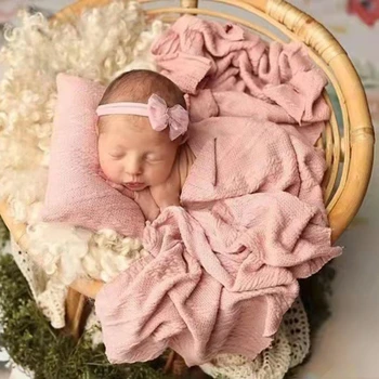 Naujagimio Fotografijos Rekvizitai Antklodė Baby Kūdikių Suvystyti Wrap Miegmaišį Fonas
