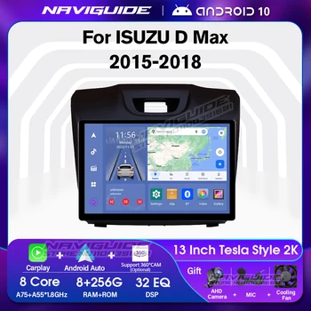 NAVIGUIDE 13inch Automobilio Radijo ISUZU D Max 2015-2018 Navigacijos GPS 1920*1200P Android10 Auto Multimedia Stereo 
