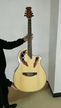 nemokamas pristatymas didmeninė kietas eglės akustine elektrine gitara visu dydžiu 41 cm facotry vynuogių skylę gitaros guitarra