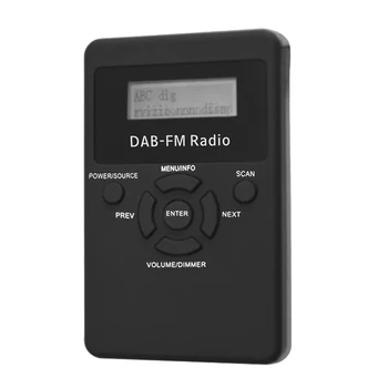 Nešiojamas Skaitmeninis DAB FM Radijas, Įkrovimo DAB Stereo Lossless Imtuvas su Ausinių Virvelę 1.2