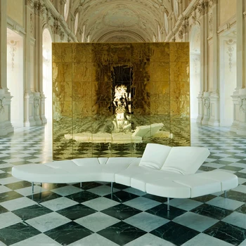 Odos sofos, dizaineris paprasta modernios šviesos prabangos stiliaus italijos minimalistinio villa didelių plokščių grindų specialios formos lankas