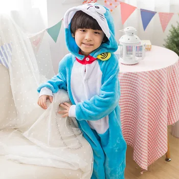 Onesie Doraemon Kumamon Katė Vaikas Pijama Vaikas Cosplay Bodysuit Pajama Sleepwear Helovinas Vienaragis Gyvūnų Kostiumas Jumpsuit