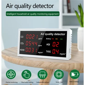 Oro Kokybės Ekranas, Multi-funkcinė CO2 Detektoriai, Anglies Dioksido Stebėti Tikslią Testeris Oro Kokybės Jutiklis Oro Analizatorius