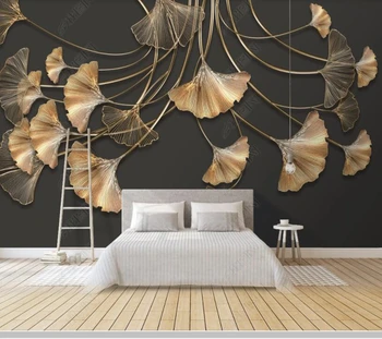 Papel de parede Modernūs, prabangūs anotacija augalų, gėlių, lapų 3d tapetai,svetainė, tv sienos miegamajame namų dekoro restoranas freskos