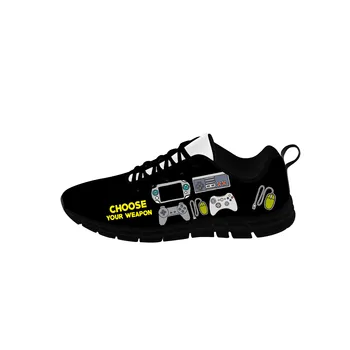 Pasirinkite Savo Ginklą Sportbačiai Vyrai Moterų Paauglys Atsitiktinis Audinys Batai Žaidimų Valdiklis Drobė Batai 3D Spausdinimo Lengvas batų