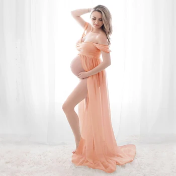 Pearl Siūlai Motinystės Fotografija Rekvizitai Suknelės Motinystės Fotosesiją Megztinis Suknelė Nėštumą Moterims Ilga Suknelė